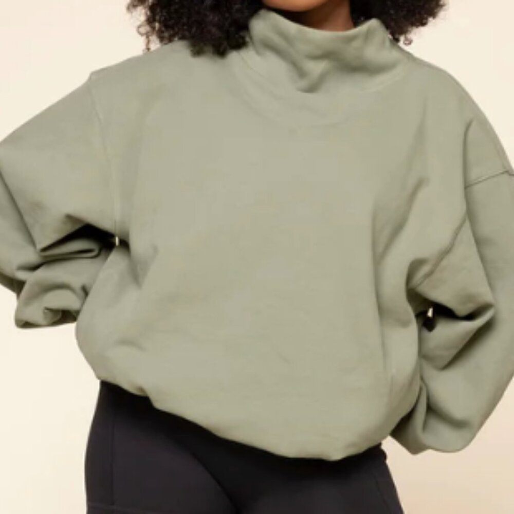 Ooey Gooey Mockneck Sweatshirt with Pockets - L/XL